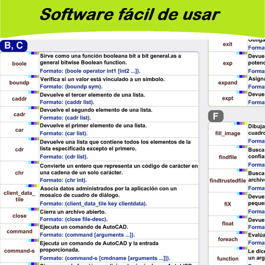 Archivo digital Comandos A-R de AutoLISP en Español