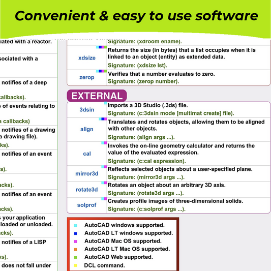 Archivo digital Comandos S-Z de AutoLISP en inglés