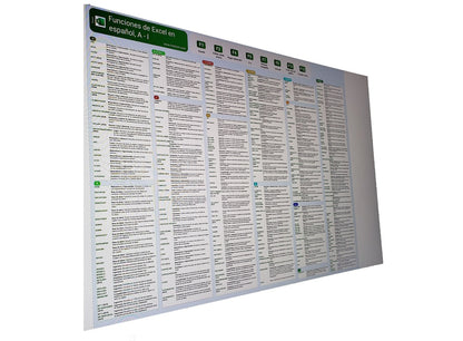 Archivo digital Excel español, funciones A-I