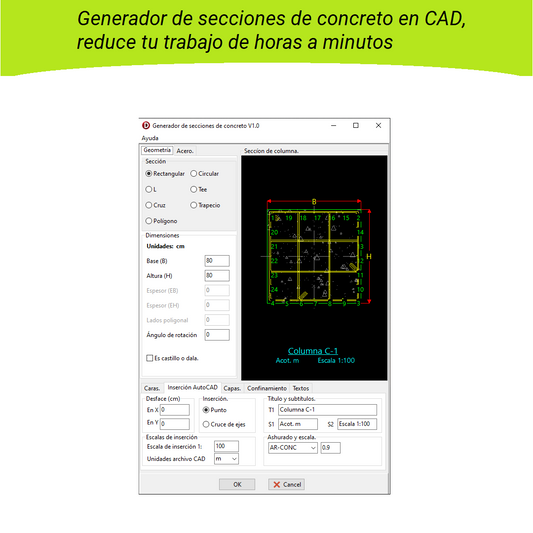 Concrete Section Generator for AutoCAD