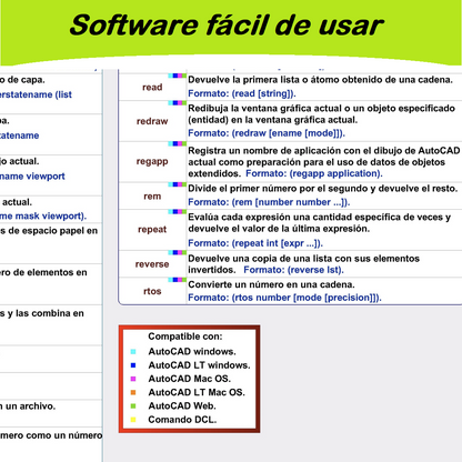 Comandos A-R de AutoLisp en español